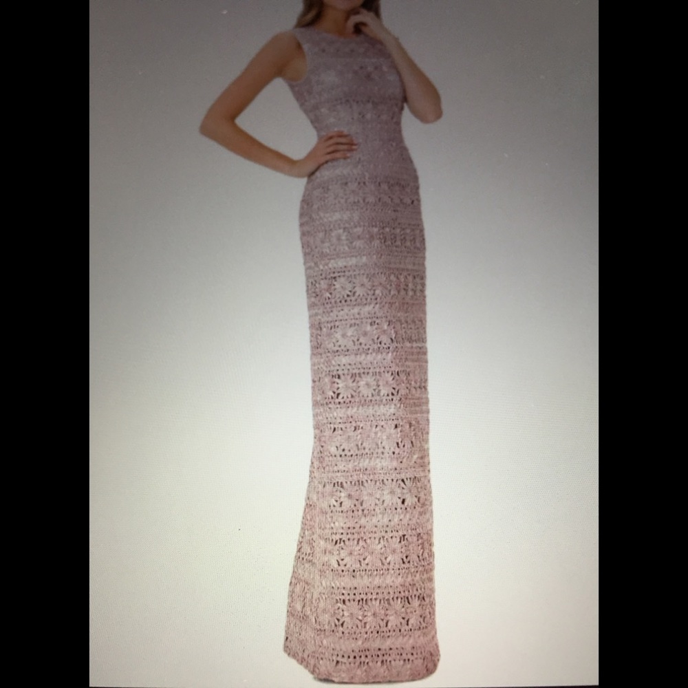 JS Collections Women’s Pink Soutache Evening Dress
